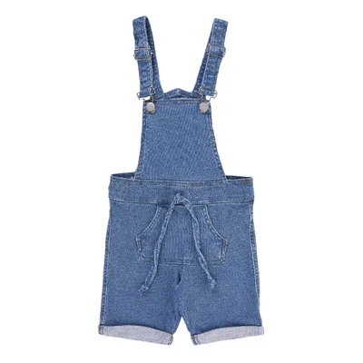 Jardineira Jeans Infantil Gijo Kids Com Bolso Canguru